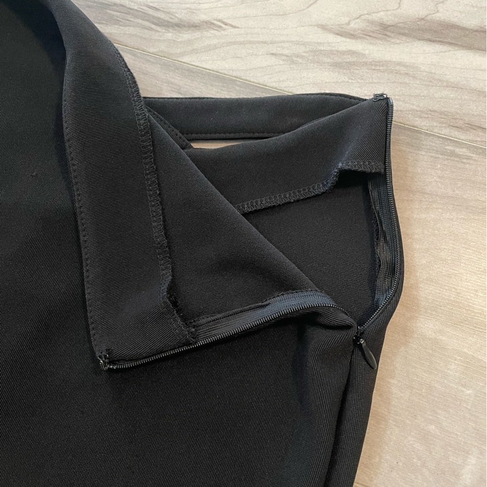TOBI Black Bodycon Style Mini Skirt With Crisscross Cut Out Detail- Size Small - Picture 4 of 11